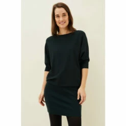 Phase Eight Green Becca Batwing Knit Dress