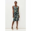 Phase Eight Blue Maya Palm Print Jersey Dress